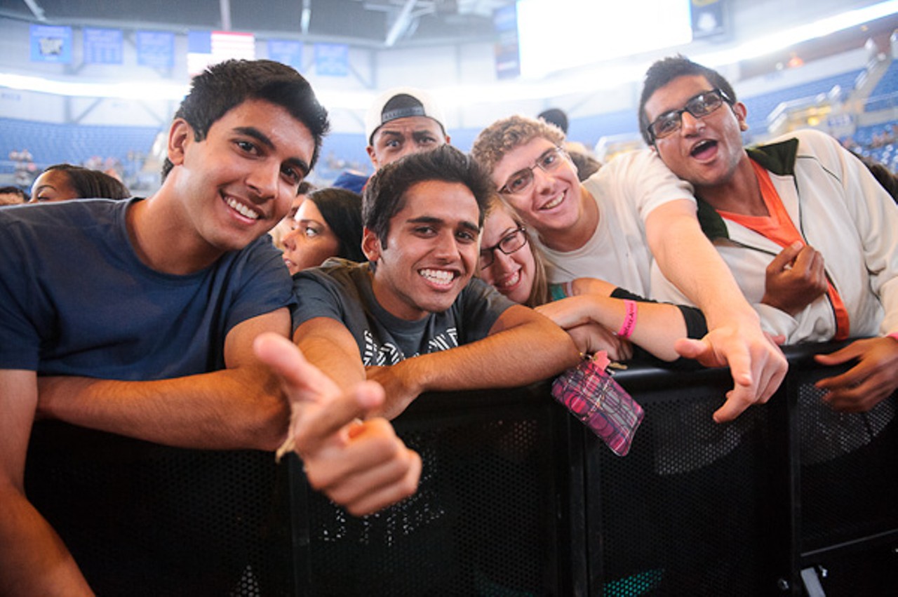 Fans at the Chaifetz Arena for Lupe Fiasco's performance on September 29, 2011.