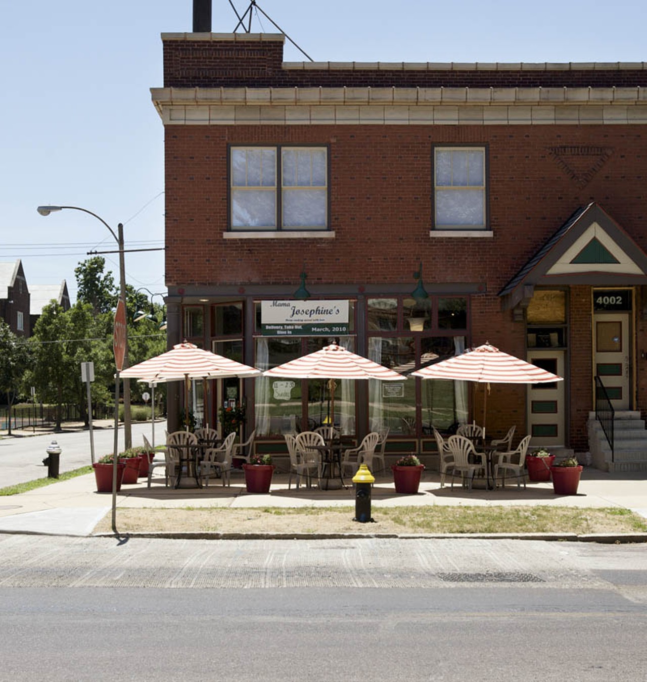 Mama Josephine's small corner restaurant at 4000 Shaw, St. Louis, MO.