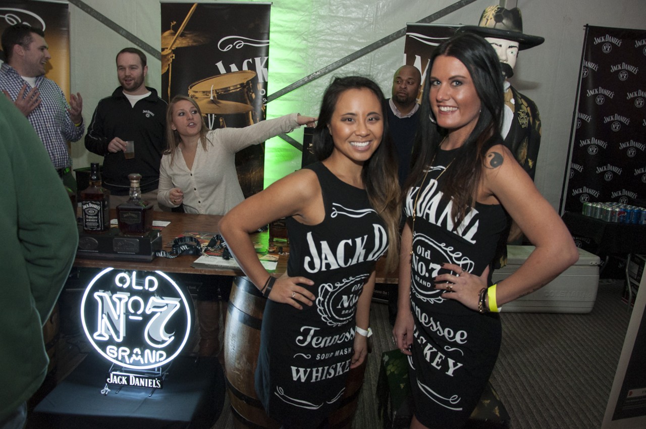 The lovely Jennifer Shinn and Larissa Brockmeyer working the Jack Daniels booth.