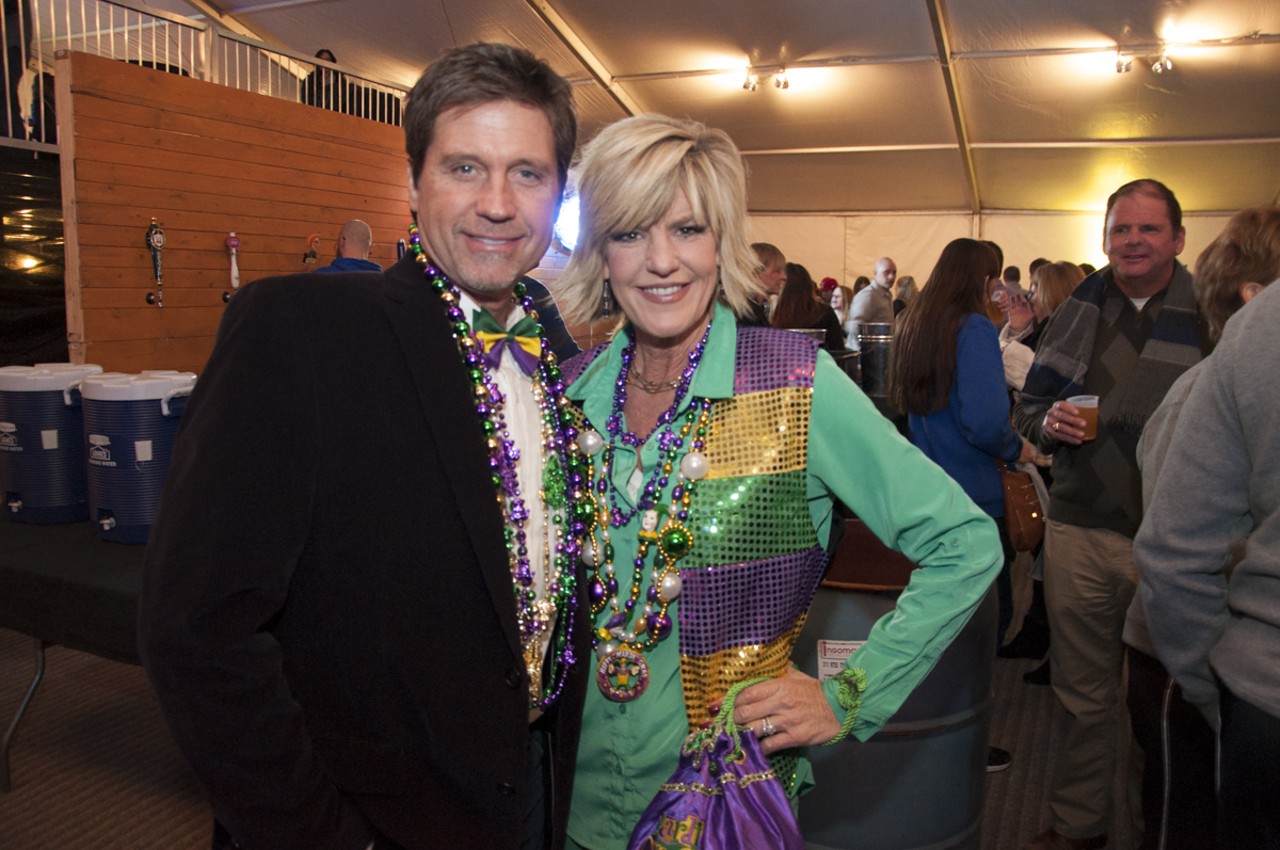 Beau & Terri came totally decked out in beads for this pre-Mardi Gras event.