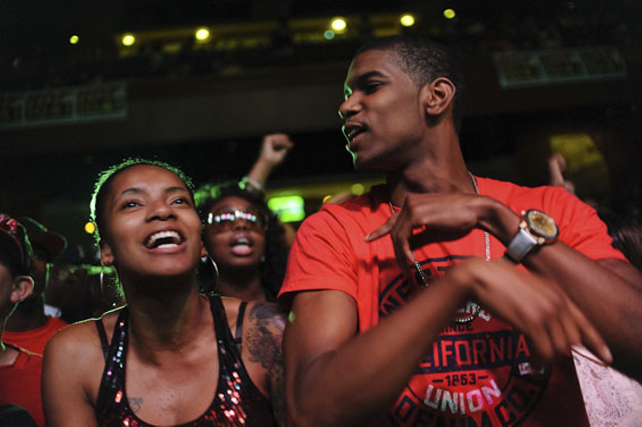 Meek Mill fans, just before the rapper stepped onstage.
