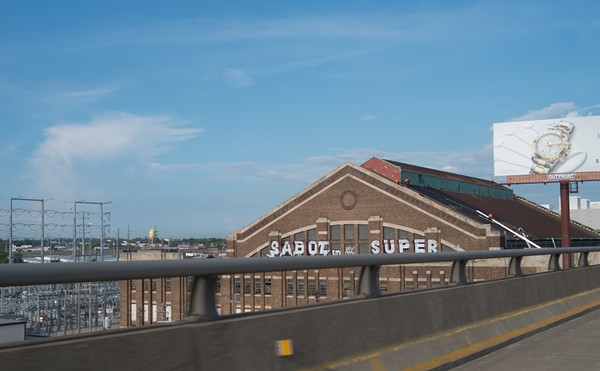 This photo from 2015 shows the Armory from I-64. A new pedestrian bridge will connect its district to the rest of Midtown.