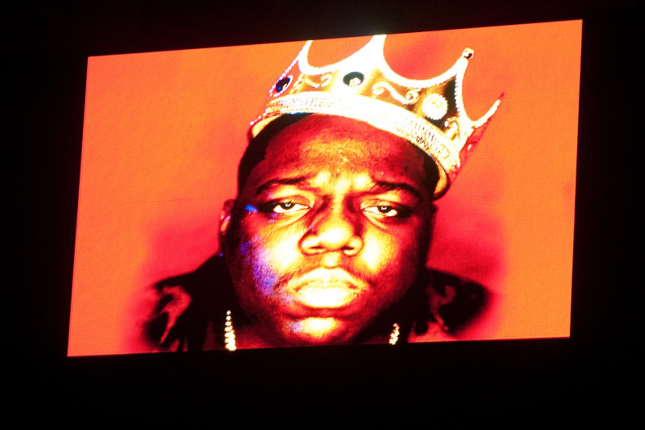 After all these years, Biggie Smalls was still a big hit when his music was featured between sets.