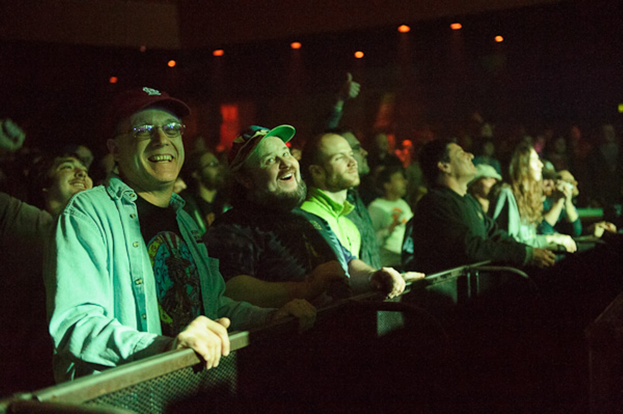 Fans enjoying themselves during moe.'s performance at The Pageant in St. Louis, Missouri on February 16, 2012.