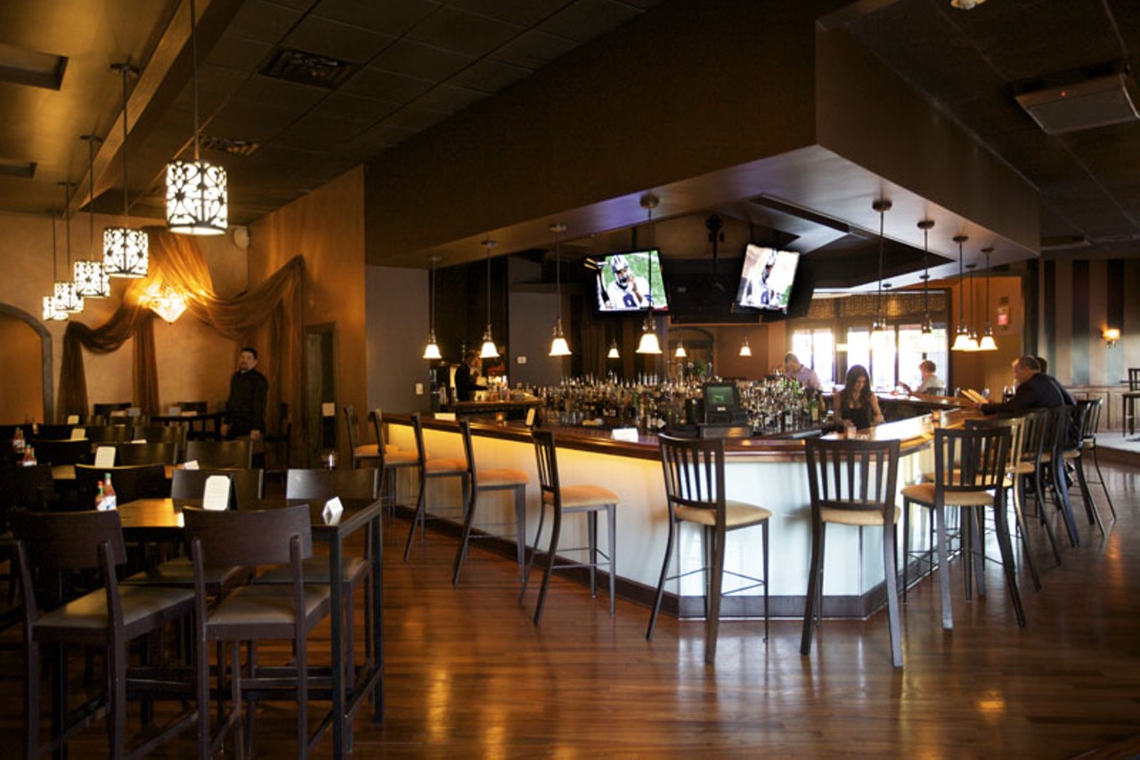 The bar area of the southern bistro often has sports on the flat screen televisions behind the bar. Monday night football, amongst other sporting events, can be viewed there.