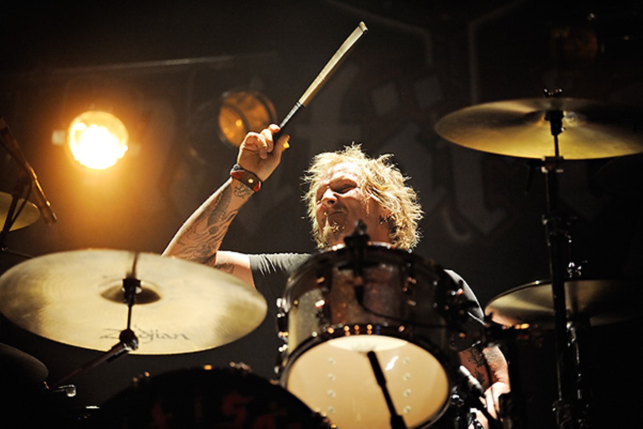 Velvet Revolver drummer Matt Sorum fills it for Mikkey Dee on the Mot&ouml;rhead drum set,while Dee appears in the Swedish version of I&rsquo;m A Celebrity... Get Me Out Of Here!