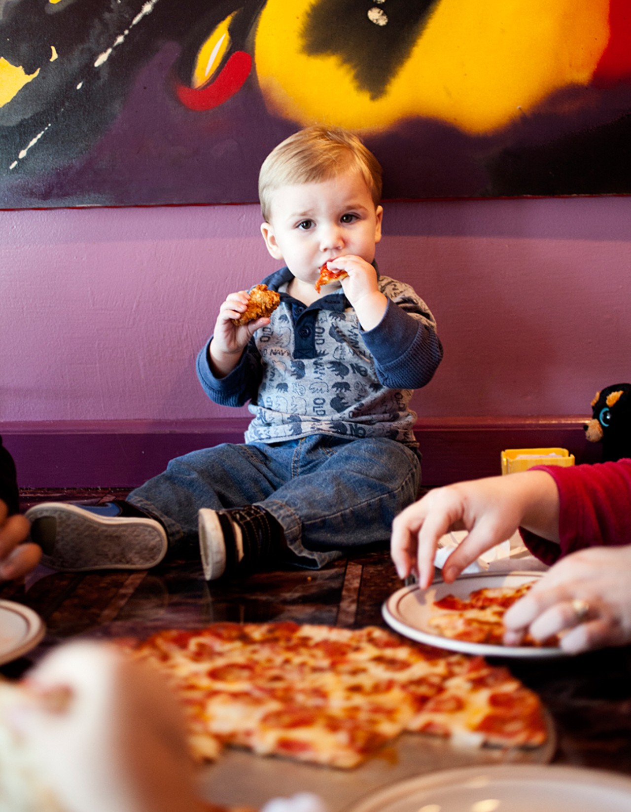 Year-old Nicholas Muratovic is a regular at Mr. X Pizza on Morgan Ford (just south of Bates).