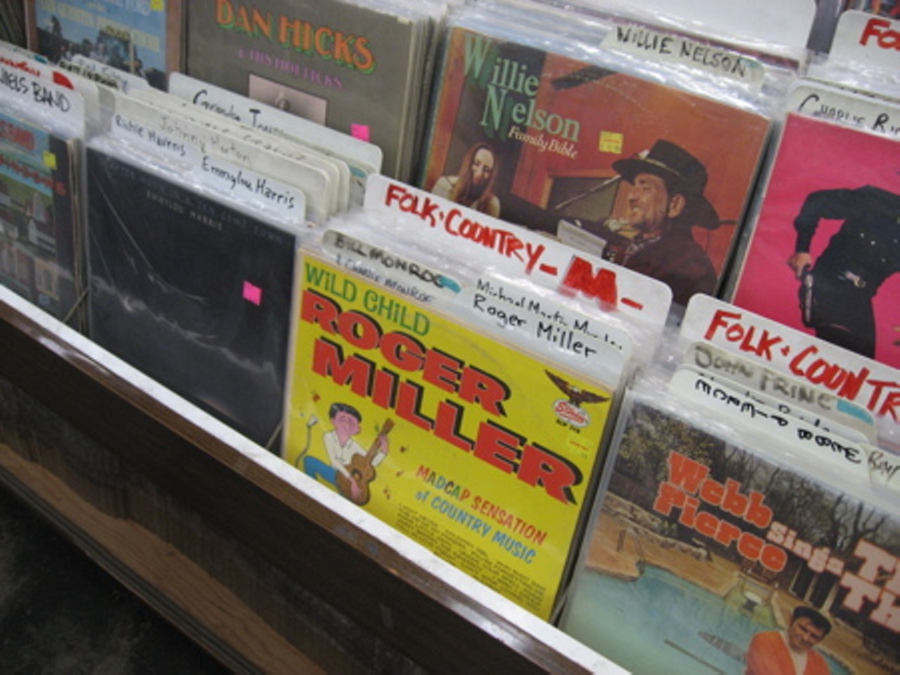 Vinyl hunters were looking for gems among the stacks on Saturday.