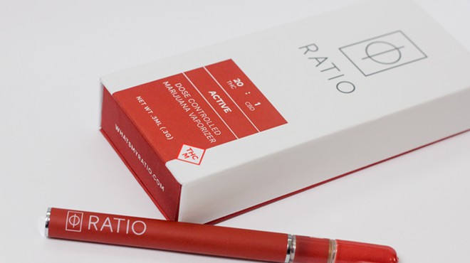 The "Active" model of Ratio cannabis vapes features a 20:1 ratio of THC and CBD.