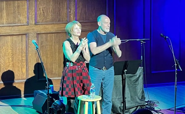 Marc Cohn and Shawn Colvin on stage at the Sheldon on Friday.