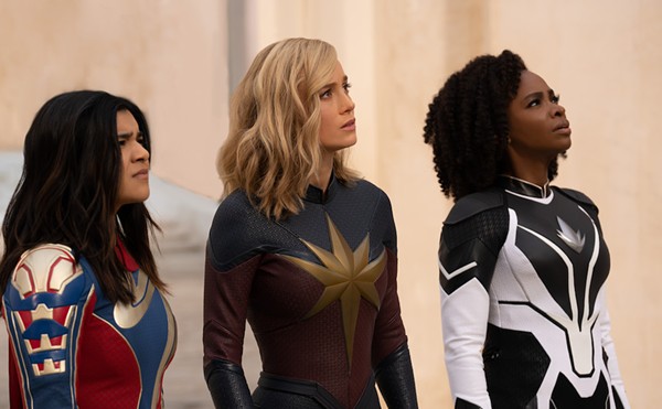 Iman Vellani, Brie Larson and Teyonah Parris make like the Charlie's Angels of the Marvel Cinematic Universe.