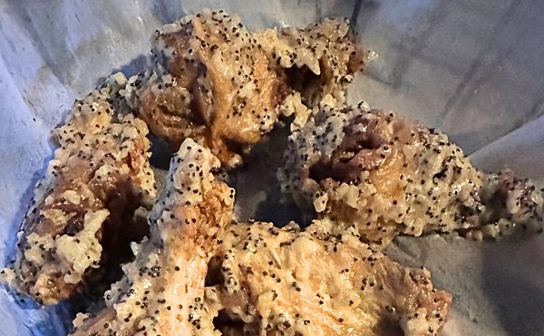 Sesame, poppyseed, cream cheese ... the wings at Nick's Pub have it all going on.