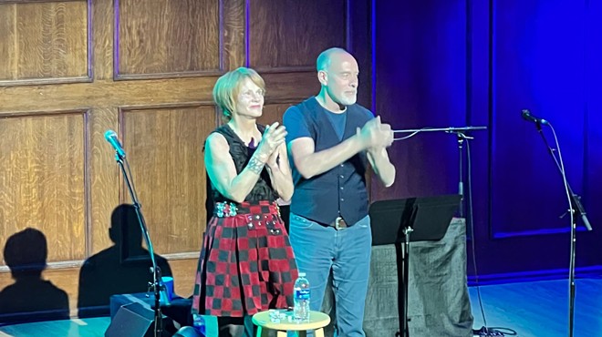Marc Cohn and Shawn Colvin on stage at the Sheldon on Friday.