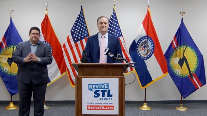 St. Louis County Executive Sam Page announces a new mask mandate.