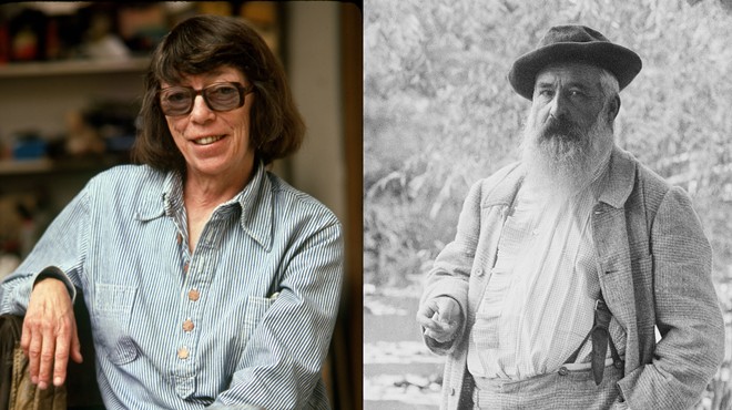 Joan Mitchell (left), Claude Monet (right)