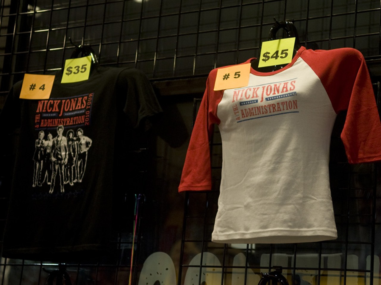 A Nick Jonas and the Administration T-shirt for sale last night.