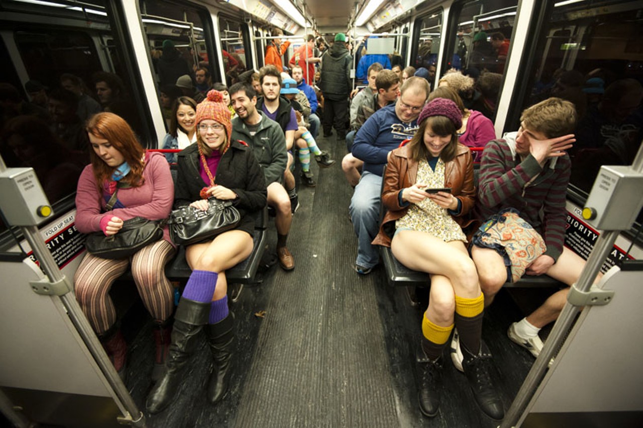 No Pants Subway Ride St. Louis 2012