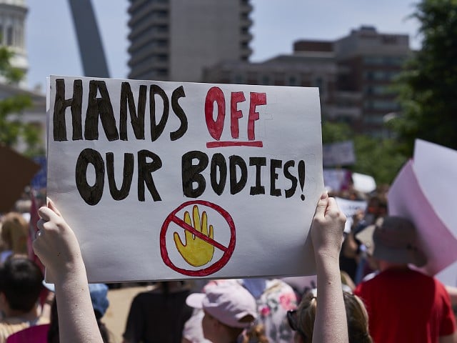 A photo of a recent demonstration for reproductive healthcare in St. Louis.