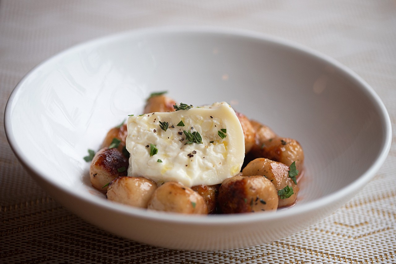 Gnocchi with burrata, rose thyme and honey butter.