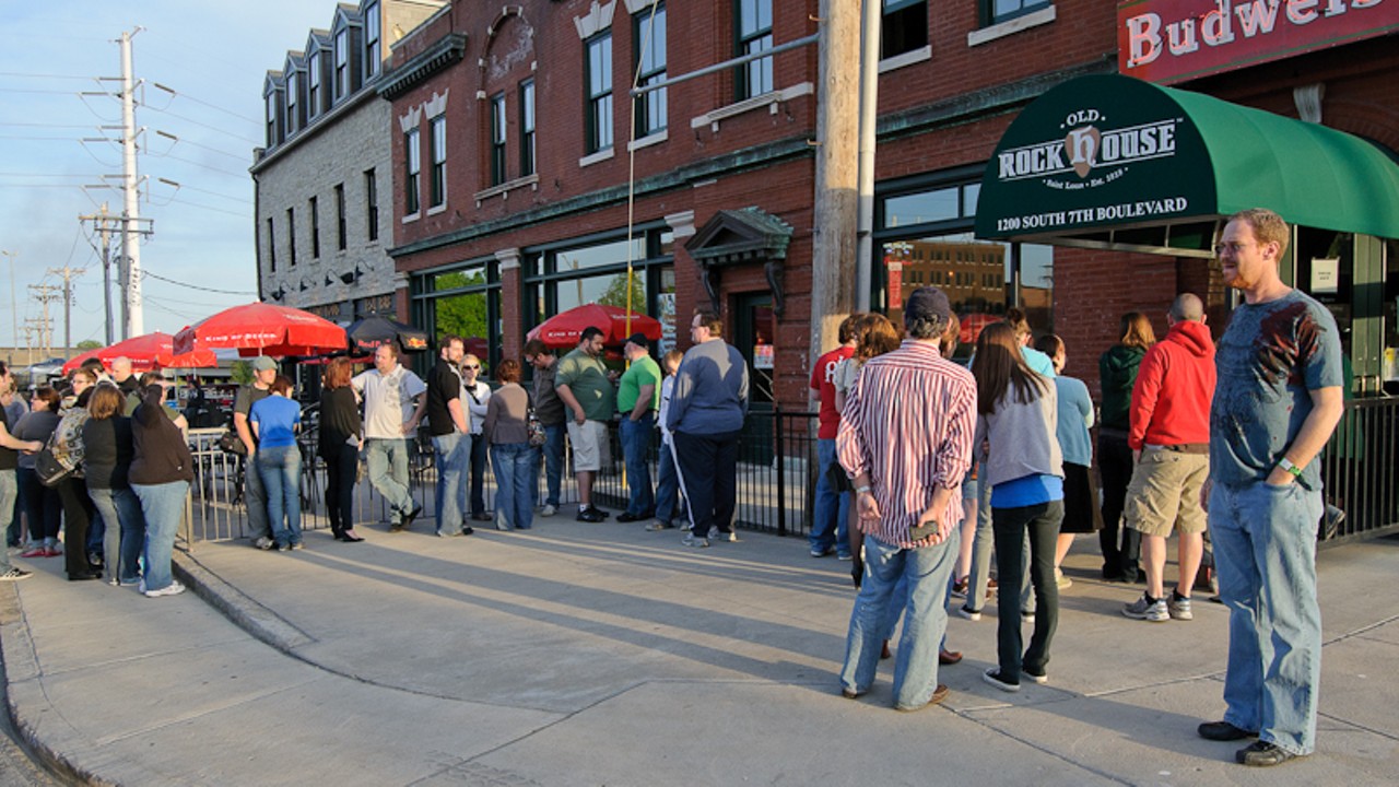 The line outside OK Go's sold-out show at the Old Rock House, approximately ten minutes before the doors opened.