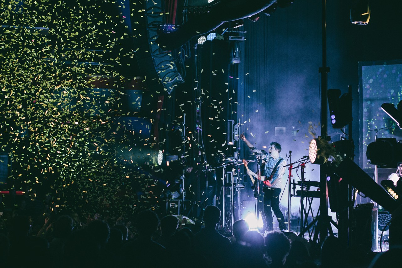 OK Go dropped a hefty amount of confetti on the crowd at The Pageant in St. Louis on April 4, 2015.