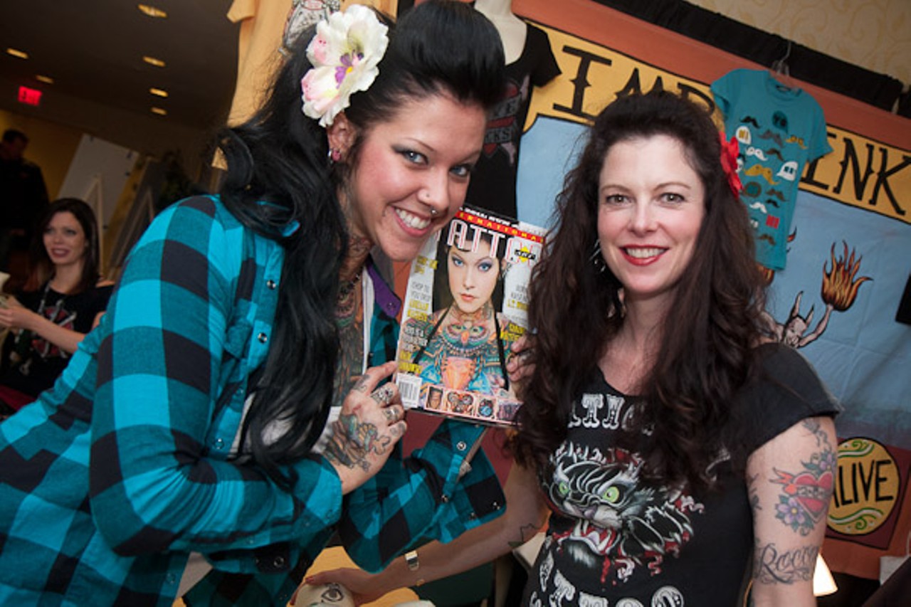 Deborah MacDonald poses with her daughter Pia Hogue and her magazine cover shot.