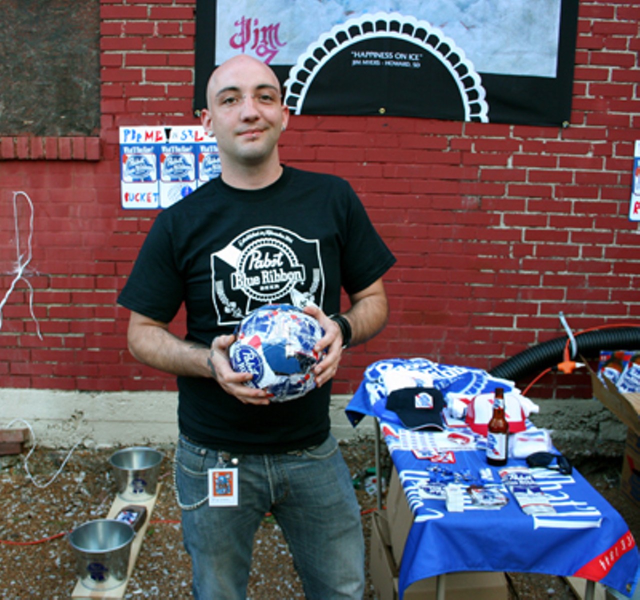 PBR provided free games, including a ball toss, and gave away some sweet merch as prizes.