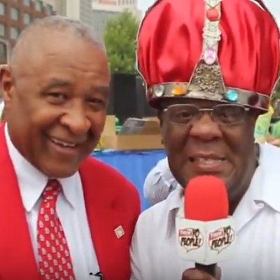 Mr. Gary (right, with Ozzie Smith) of Them Yo People    "Whatta ya say, whatta ya say?"    Photo credit: screengrab from YouTube