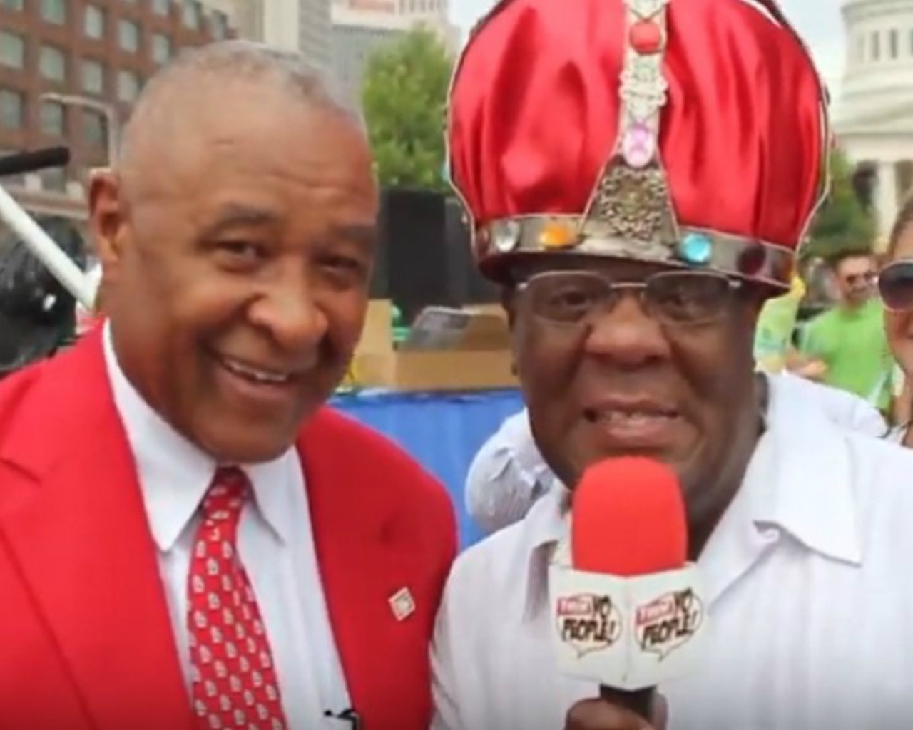 Mr. Gary (right, with Ozzie Smith) of Them Yo People
"Whatta ya say, whatta ya say?"
Photo credit: screengrab from YouTube