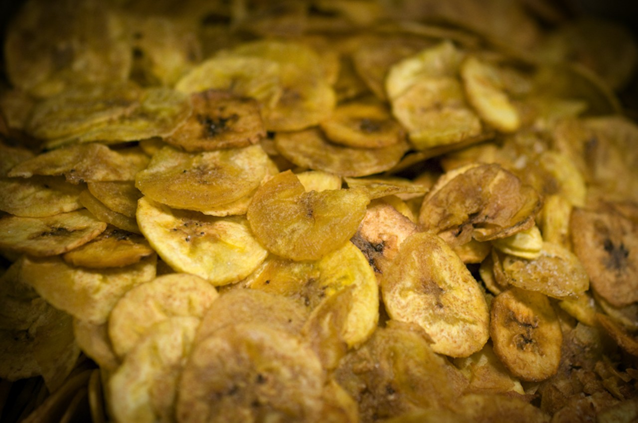 Plantain chips, a wonderful standard at Mango.