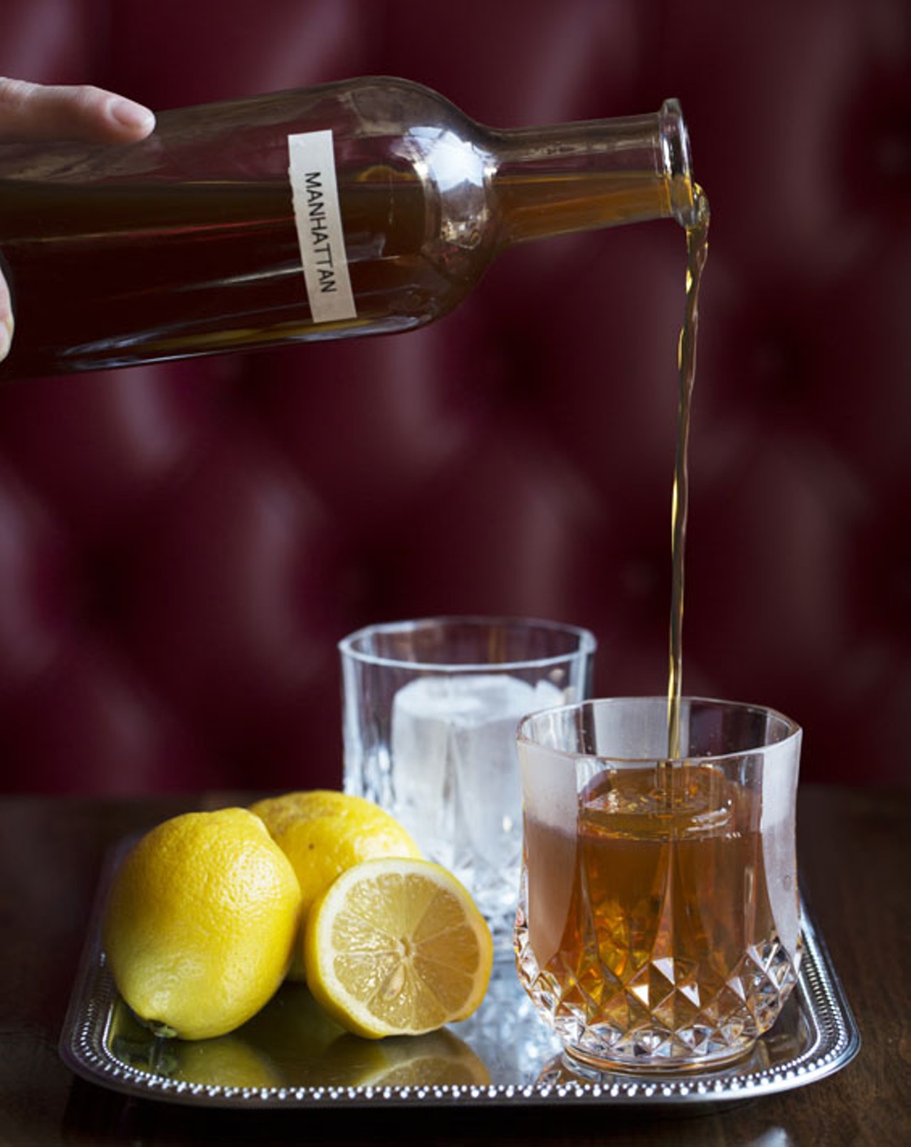 This Manhattan in a bottle -- made with Old Fitzgerald BIB Bourbon, Planter's House Sweet Vermouth, Angostura Bitters and  Pierre Ferrand dry curacao -- serves four to five people.