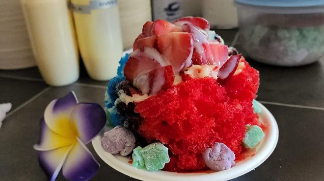 The Purple Hibiscus is one of Polynesian Breeze's most popular shave ice treats.