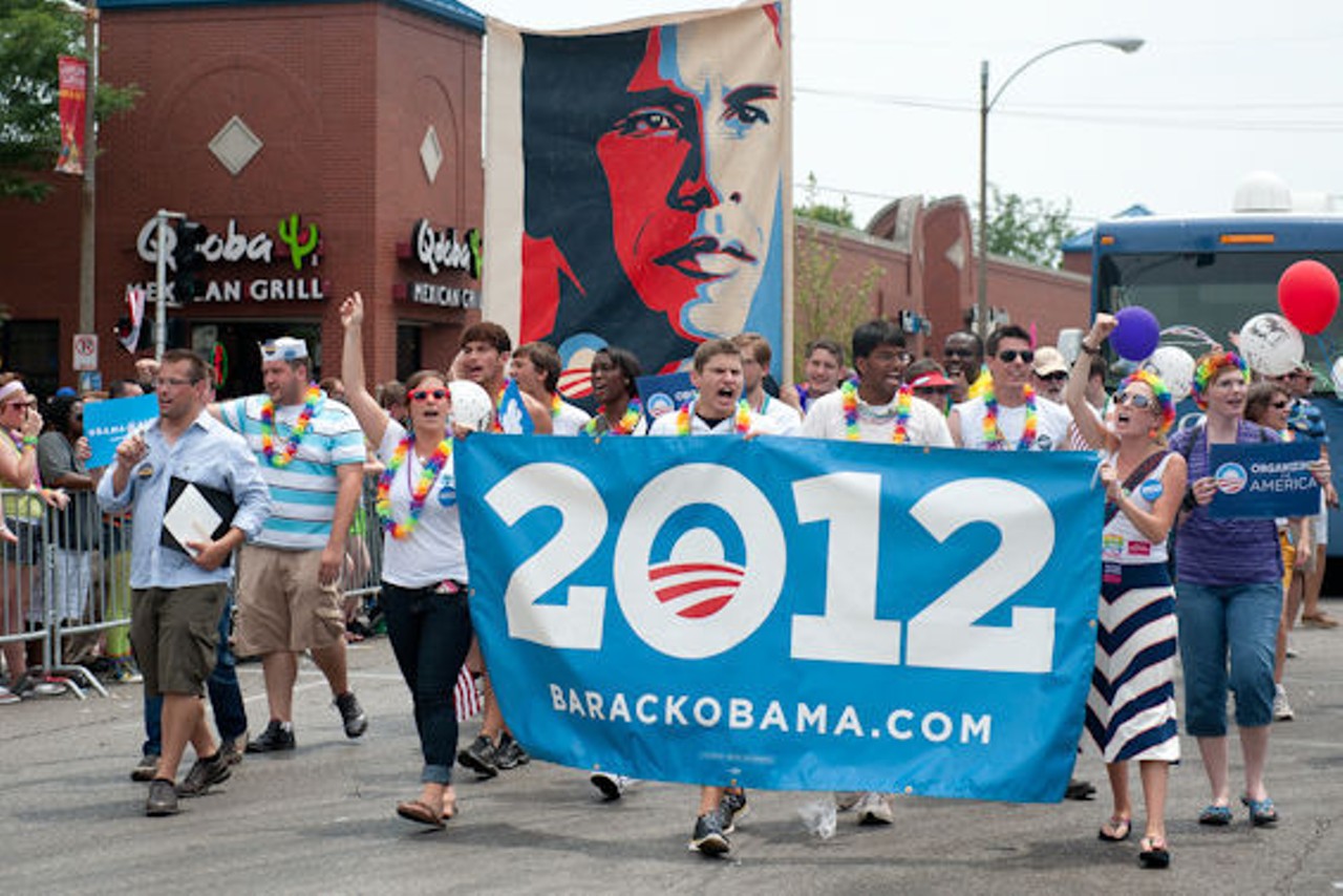 Obama supporters in St. Louis, Missouri.