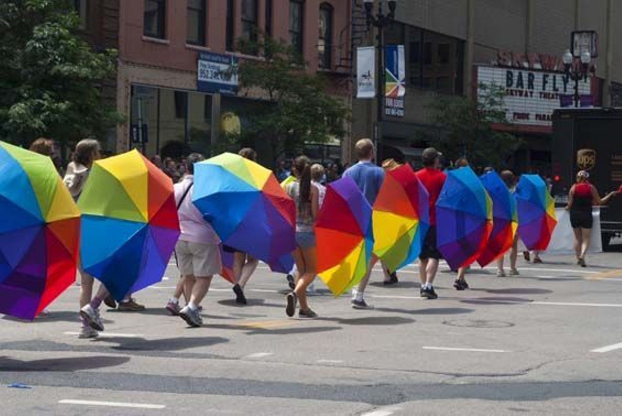 Rainbows on parade in Minneapolis, Minnesota.