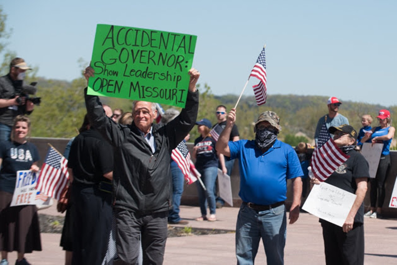 Protesters Gather in Jefferson City for 'Reopen Missouri' Rally