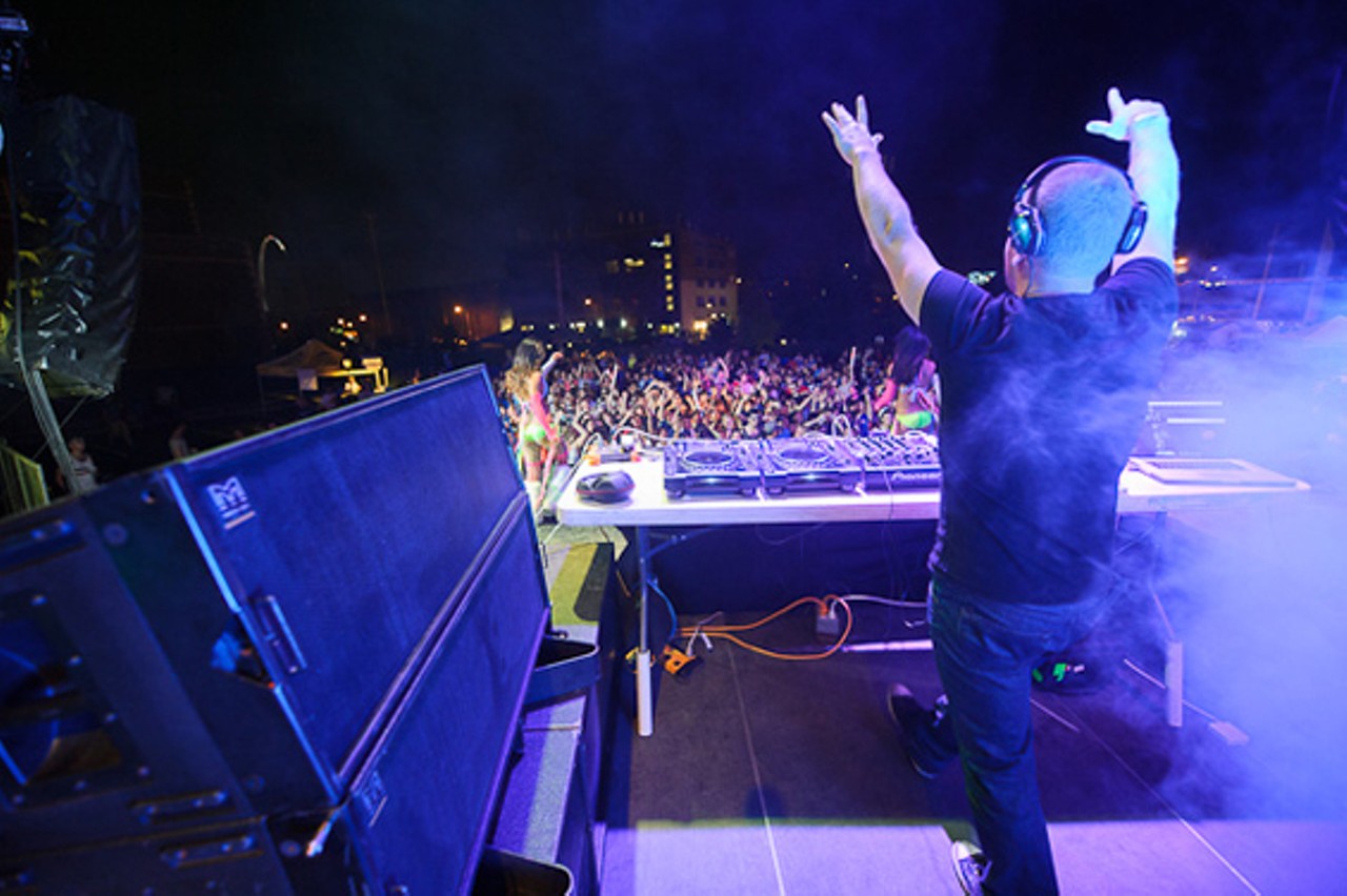 Progressive house producer Morgan Page performing at the first annual Pulse Festival in St. Louis on June 9, 2012.