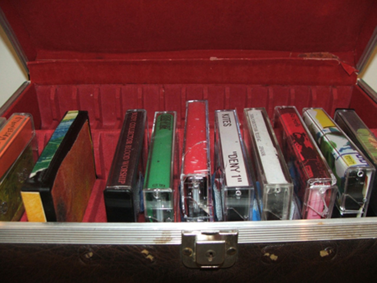 The cassette tape suitcase. Though most of these things went to the Dumpster sometime around 1995, a few of these fuzz-lined gems still exist.