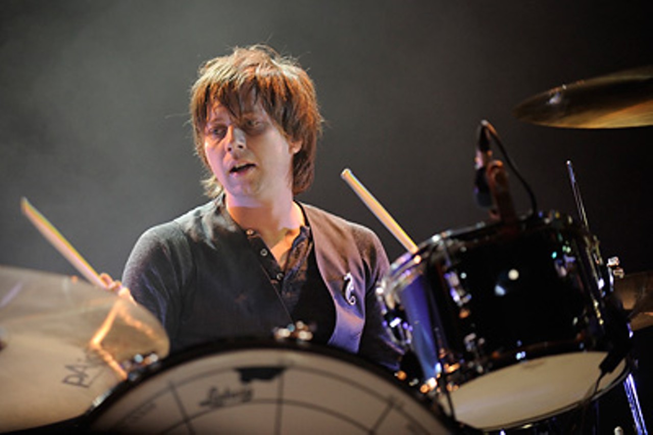 The Raconteurs' drummer Patrick Keeler, who is also a member of the garage rock band the Greenhornes.