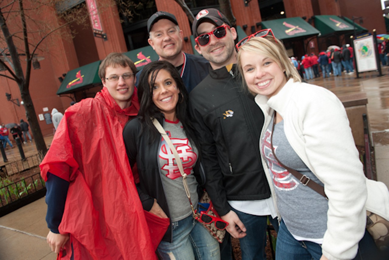 Rain Can't Dampen Cardinals Fever During Home Opener