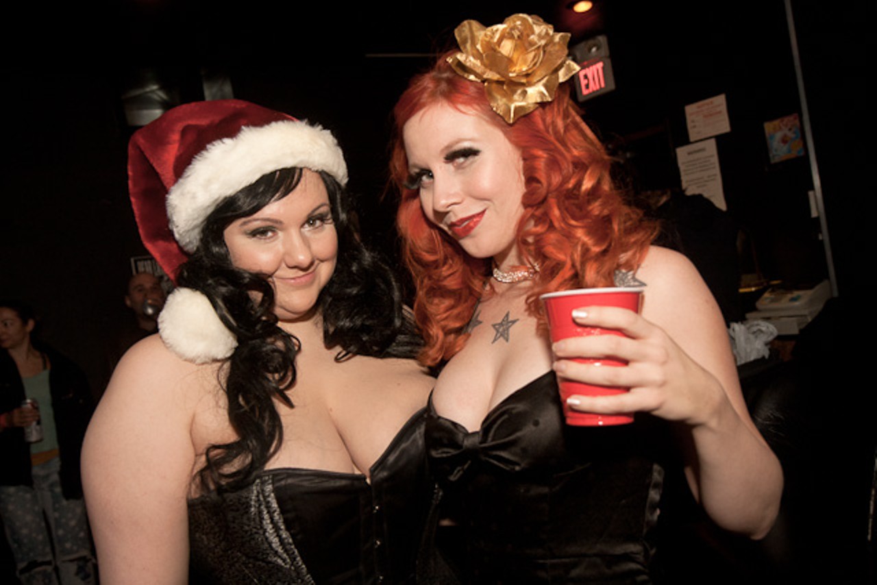 Just a couple of holiday hotties, Fiona Flame and Dewy de Cimalle.