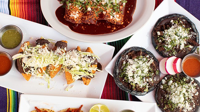La Oaxaqueña features a dazzling menu of traditional Oaxaxan cuisine, including enchiladas, picaditas, street tacos and molotes.