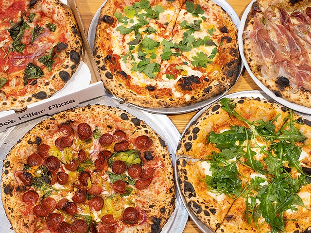 Dishes at Fordo's Killer Pizza include a marinara pizza, shakshuka pizza, Hawaiian pizza and a supreme pizza.
