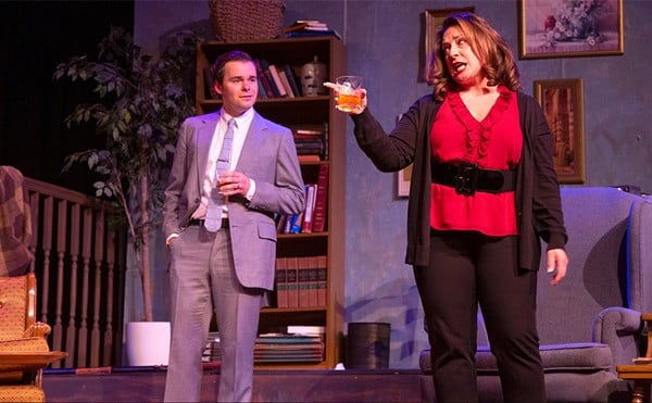 Stephen Henley and Mara Bollini in Edward Albee’s Who’s Afraid of Virginia Woolf? at Stray Dog Theatre.