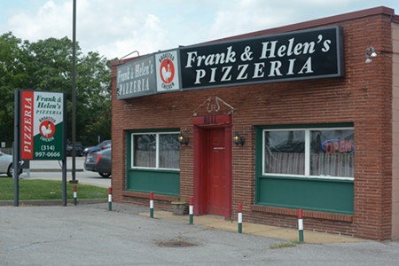 Frank & Helen's PizzeriaYou’ll find the same cheesy-baked pastas, the same char-grilled ribeyes with sides of fettuccine and, of course, the same broasted chicken — a special way of pressure-frying the bird that results in impossibly succulent meat and a crispy, non-greasy coating. But if there is one thing you must order at Frank & Helen’s, it’s the pizza, one of the best St. Louis-style thin-crust pies in town. Beer and wine only. $-$$. Open Tuesday through Sunday for dinner.
