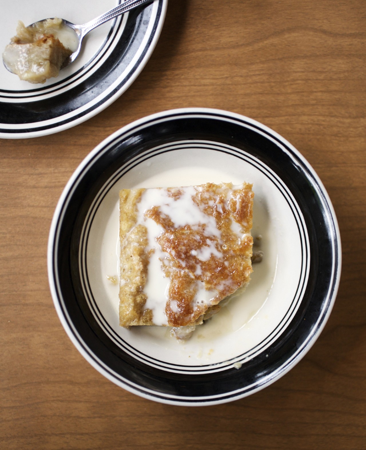 Creole Bread Pudding with Whiskey Sauce.