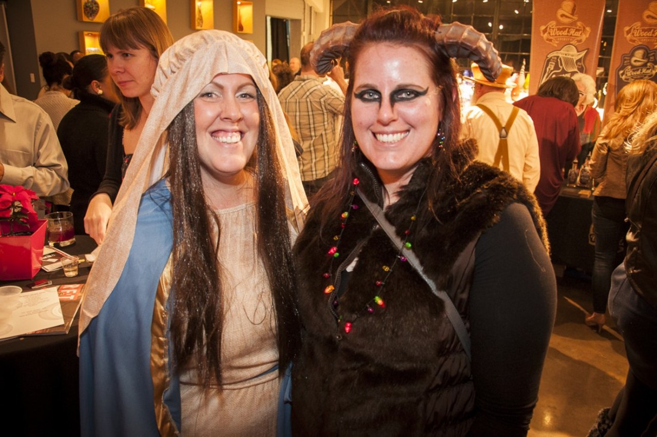 Ali Gable as came dressed as Mary, and Laura Virostko worked it as Krampus.