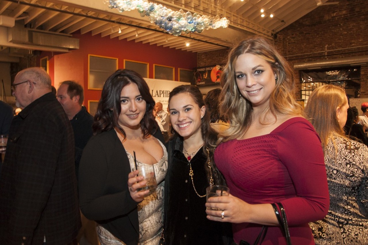 Natalie Foria, Taylor Jansen and Alli Schmidt are out for a night at the Third Degree Glass Factory.