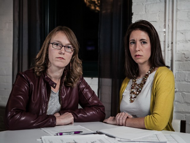 Rebecca (left) and Angela are two of the women threatened by Robert Merkle.