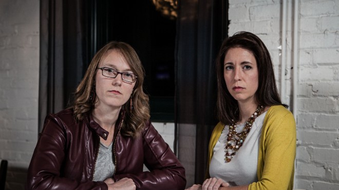 Rebecca (left) and Angela are two of the women threatened by Robert Merkle.