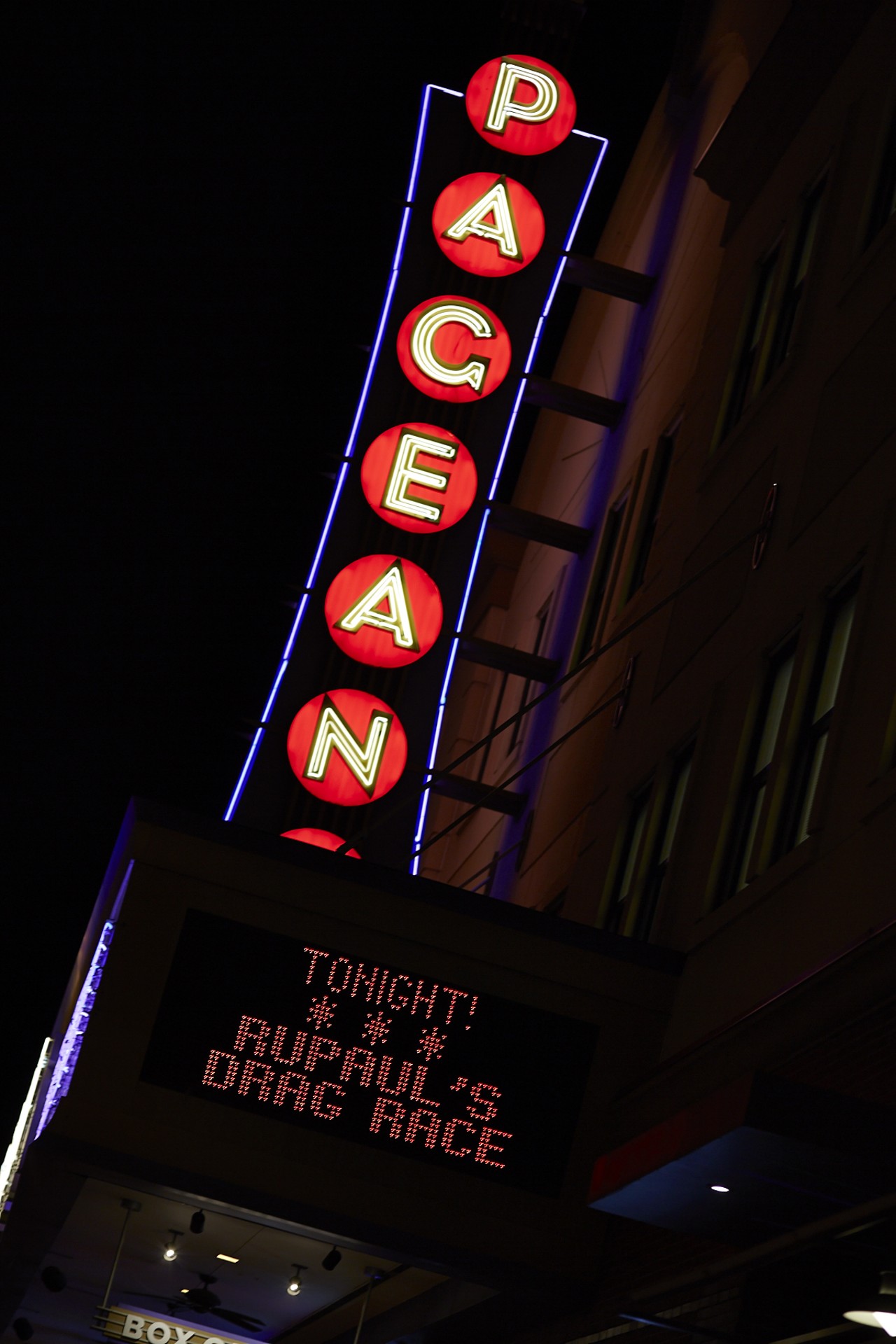 The marquee for RuPaul's Drag Race: Battle of the Seasons on March 17, 2015.